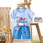 Sky Blue & Royal Blue Sea Journey 2 Pc Set NS6051A